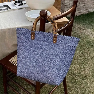 Exquisite Woven Tote Bag Multifunctional Women Handbag High-4