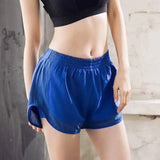 Fake two sports shorts-Blue-11