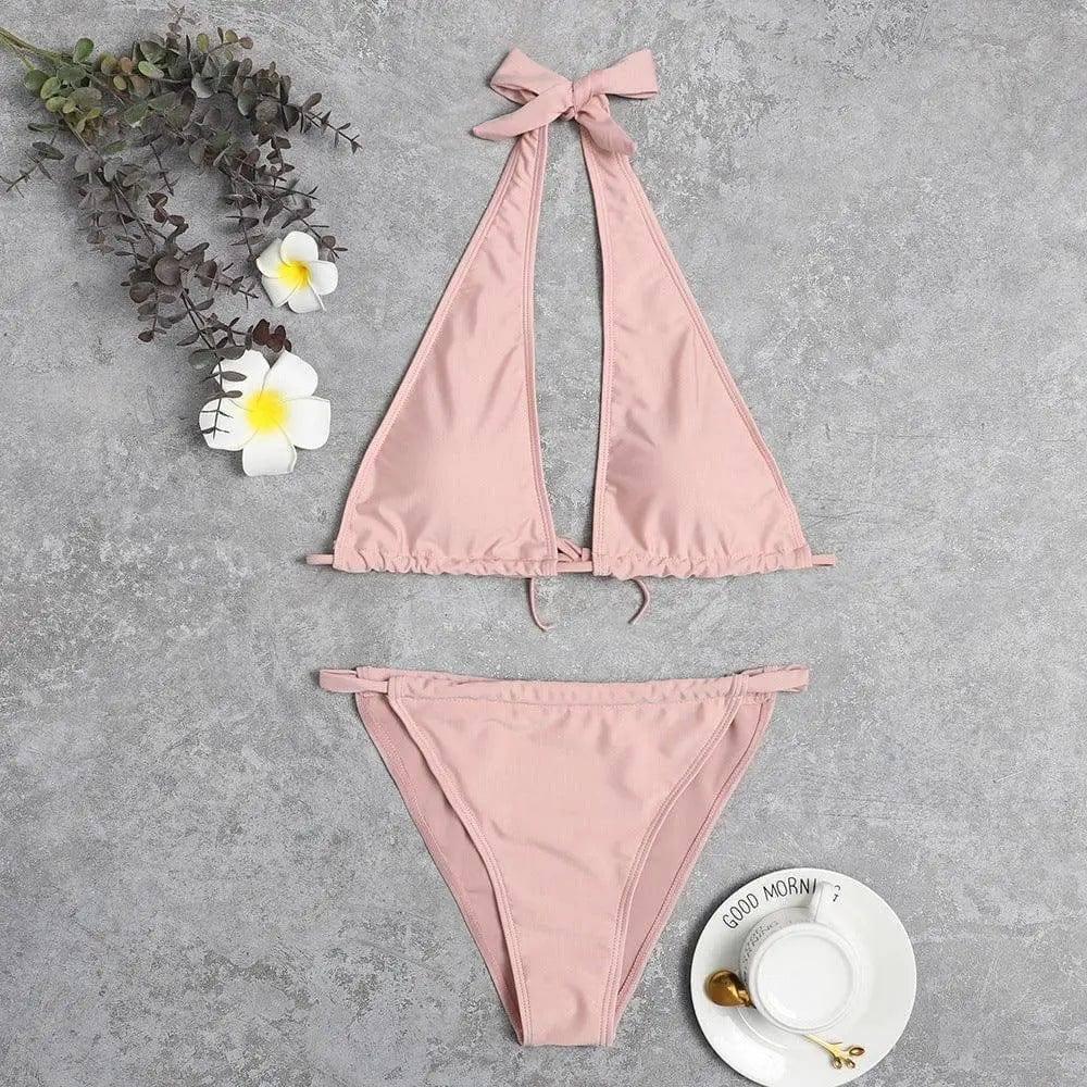 Fashion Bikini European And American Sexy Bikini Solid-S-1