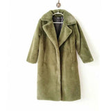 Fashion High Quality Velvet Fur Long Coat Women-15