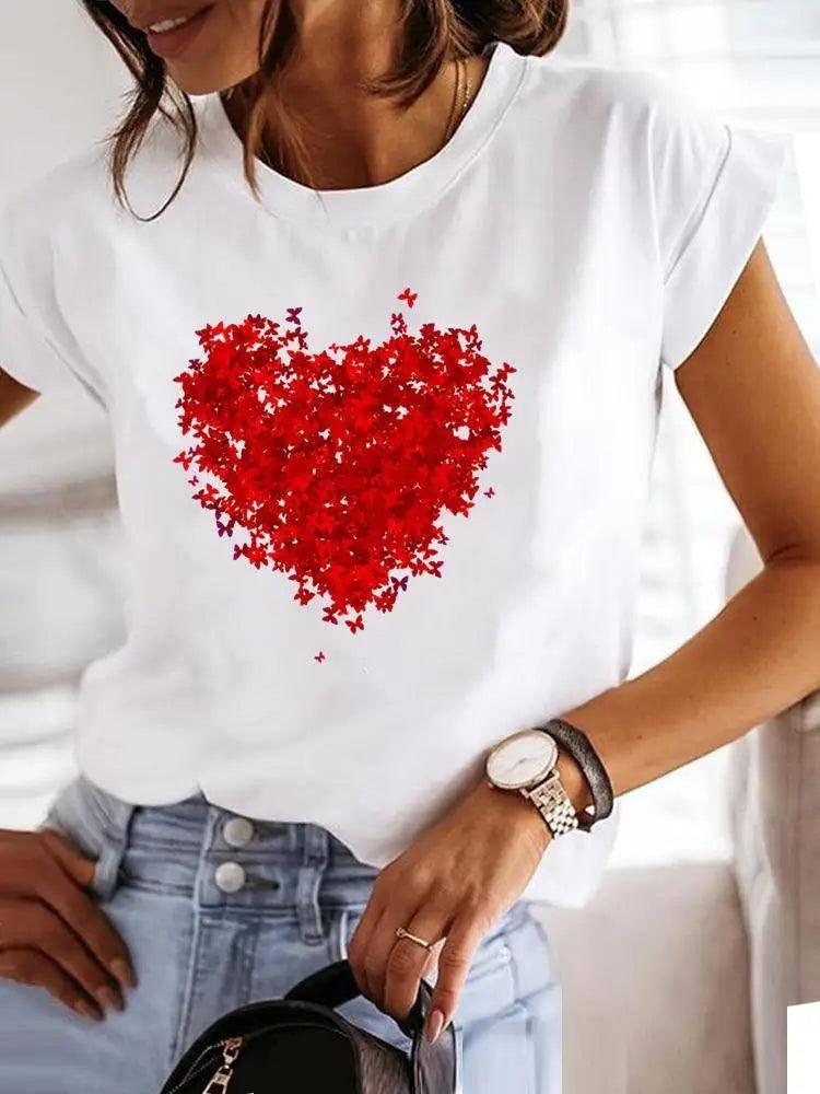 Fashion Love Print Tee-MGQ29455-1