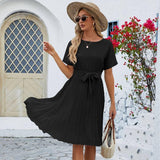 Fashion New Round Neck Dress Women-1