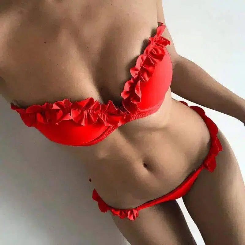 Flower strap bikini-gules-7