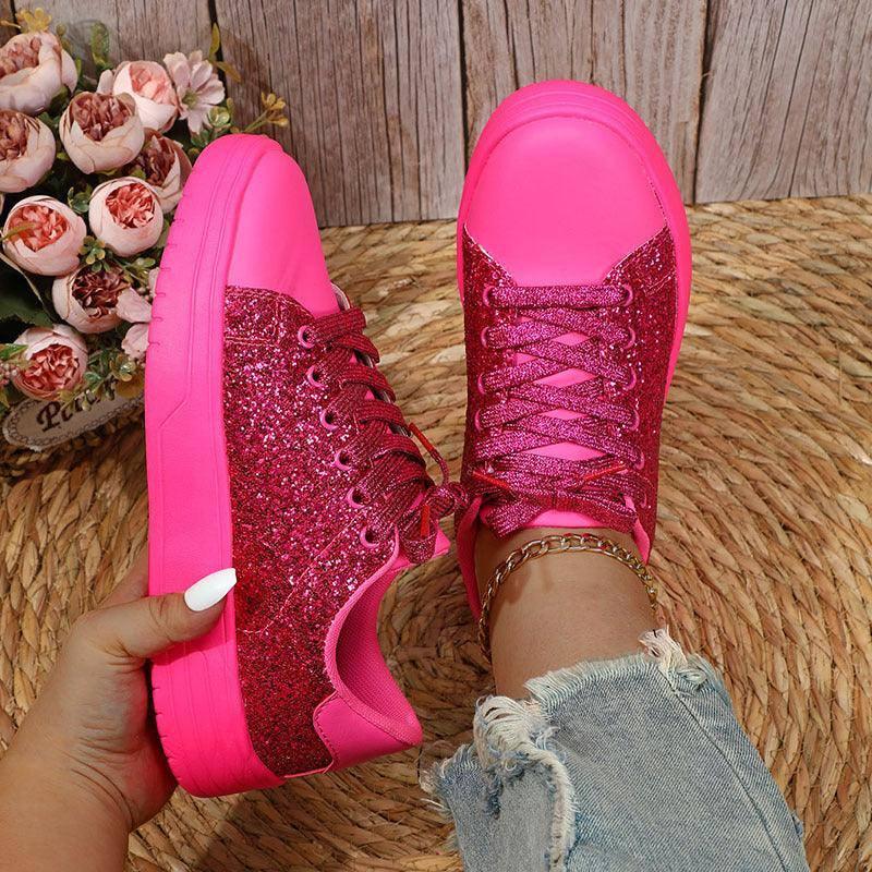 Glitter Sequin Design Flats Shoes Women Trendy Casual-1