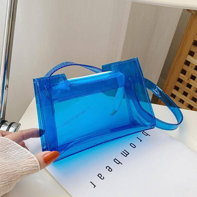 Jelly Bag Portable Underarm Bag Women's Shoulder Bag-Blue-2