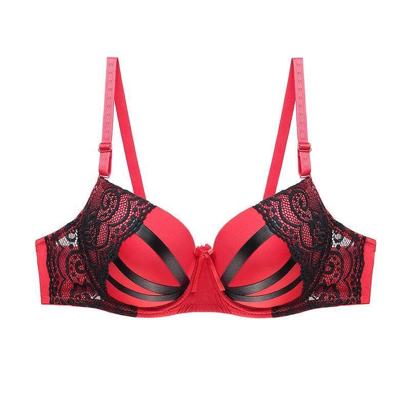 Julexy Push Up Women Bras Lace Underwear B C Cup-6