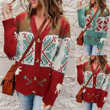 Knitted Cardigan Christmas Sweater Coat-1