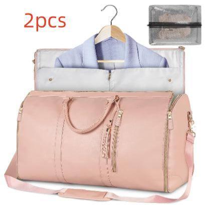 Large Capacity Travel Duffle Bag Women's Handbag Folding Suit Bag Waterproof Clothes Totes-14