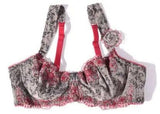 Large Size Ultra-thin Embroidered Non-sponge Print Bra Sexy-2