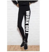 Letter printed cotton leggings mid-rise cropped pants yoga-11-4