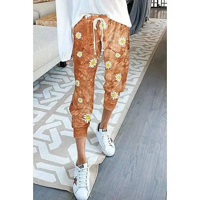 Loose Printed Home Pants Casual Pants-Chrysanthemum tiedye-5