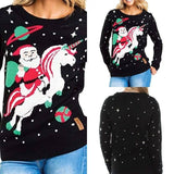 Loose Round Neck Pullover Christmas Sweater Loose Cartoon-1