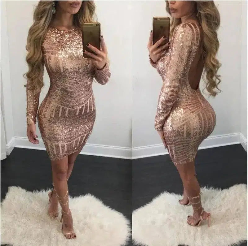 LOVEMI - Lovemi - 70s Women's Fashion: Sparkly Bodycon