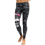 LOVEMI - Lovemi - Black Camo Skull Leggings