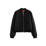 Stylish Bombardier Uniforms Bomber Jacket-Black-2