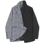 Men's Reversible Blazer Jacket Two-Style-Black-1