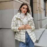 LOVEMI - Lovemi - Casual Atmospheric Plaid Thicken Warm Cotton