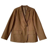 Double-breasted Hong Kong style suit-Brown-2