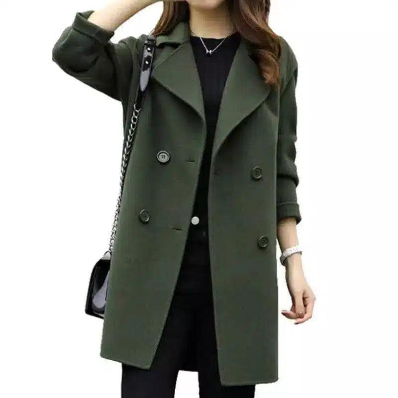 LOVEMI - Lovemi - Double-breasted woolen coat