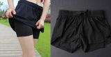 Double Layered Yoga Shorts-Black-24