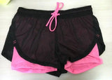 Double Layered Yoga Shorts-Pink-27