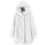 LOVEMI - Lovemi - Double pocket lamb wool hooded long sleeve