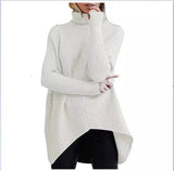 Stylish European Winter Knit Sweater-White-2