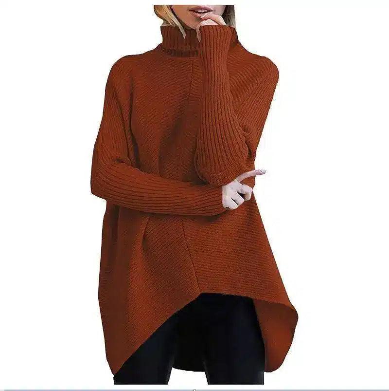 Stylish European Winter Knit Sweater-Red-4