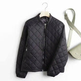 Bulk Affordable Quilted Bomber Jackets-Black-1