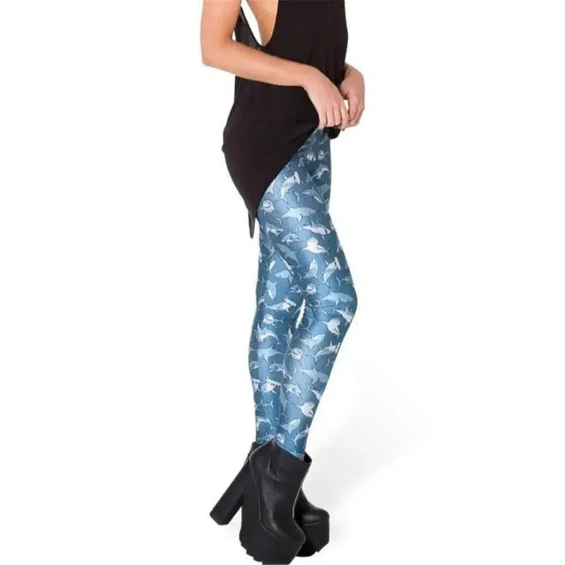 LOVEMI - Lovemi - Fashion Snow White Wizard Mermaid Slim Leggings