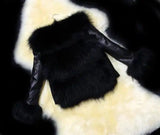 Faux fur coat-Black-3