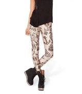 Best Printed Leggings with Nautical Design-Khaki-1