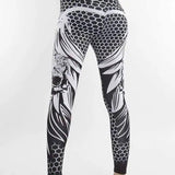 LOVEMI - Lovemi - Honeycomb Skull Fitness Legging Solid Color Sexy