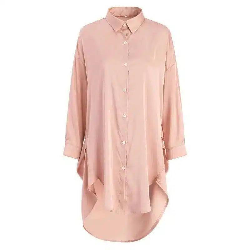 Elegant Satin Nightshirts – Luxurious and Comfortable-Pink-5