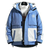 Junior hooded down jacket-Blue-3