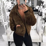 Ladies fur coat-Light coffee-4