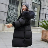 Double Breasted Puffer Coat for Women-Black-4