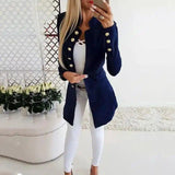 LOVEMI - Lovemi - Long sleeved buttoned slim blazer