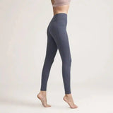 No embarrassment line yoga pants-Blue-3