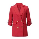 Chic Women's Blazer Dress - Perfect for Any Occasion-Red-4