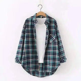 LOVEMI - Lovemi - Plaid Shirt Women'S Long-Sleeved Loose Shirt