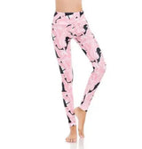 Print Quick Dry Sporting Leggings Women Fashion Casual-Pink-4