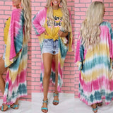 Printed Contrast Color Long-Sleeved Cardigan Loose Sun-1