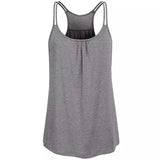 LOVEMI - Lovemi - Pure Color Summer Sling Yoga T-shirt Vest