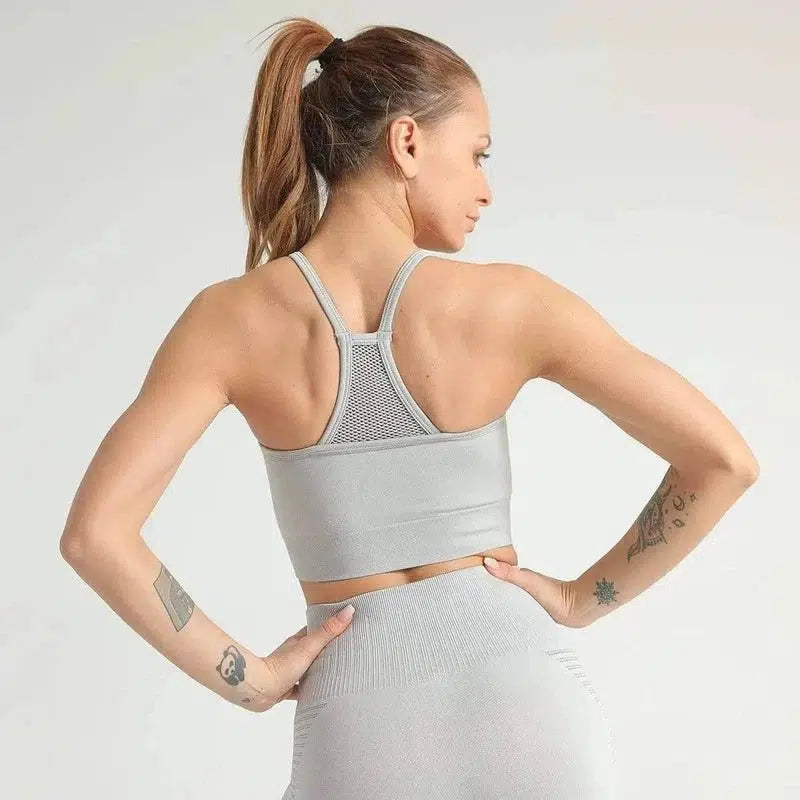 LOVEMI - Lovemi - Quick-drying Breathable High-waist Mesh Tight Yoga