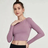 LOVEMI - Lovemi - SHINBENE Sexy Plain Backless Yoga Sport Long