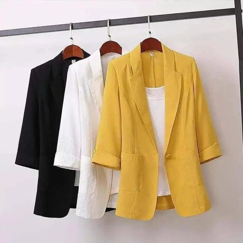 LOVEMI - Lovemi - Short Blazer Coat Women'S Leisure Korean Slim Thin