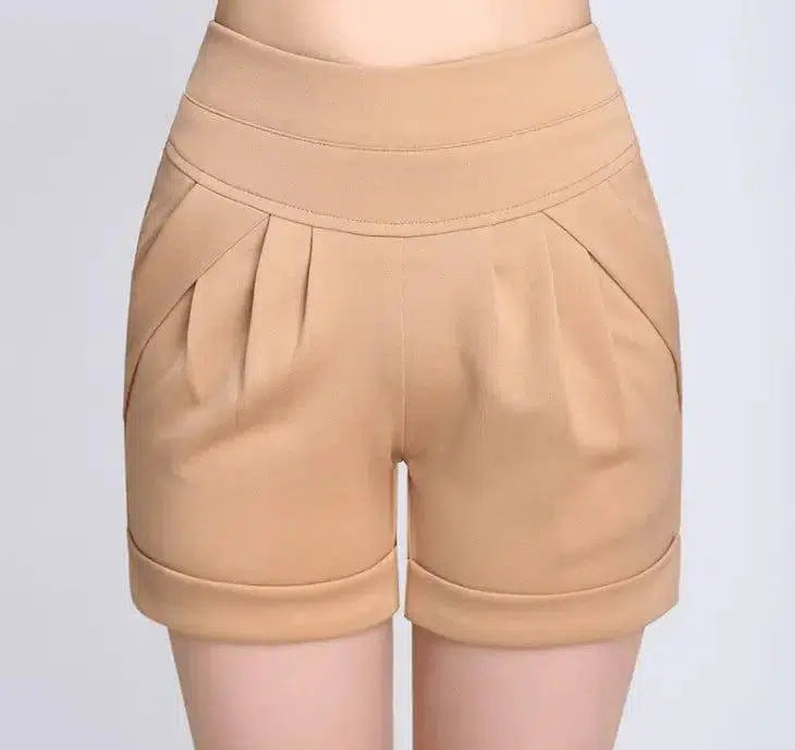 Shorts Chiffon Women Cotton Casual-Khaki-37