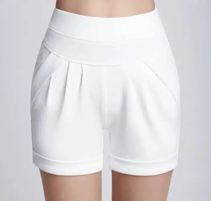 Shorts Chiffon Women Cotton Casual-White-50