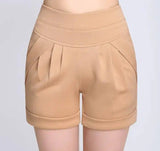 Shorts Chiffon Women Cotton Casual-Khaki-55